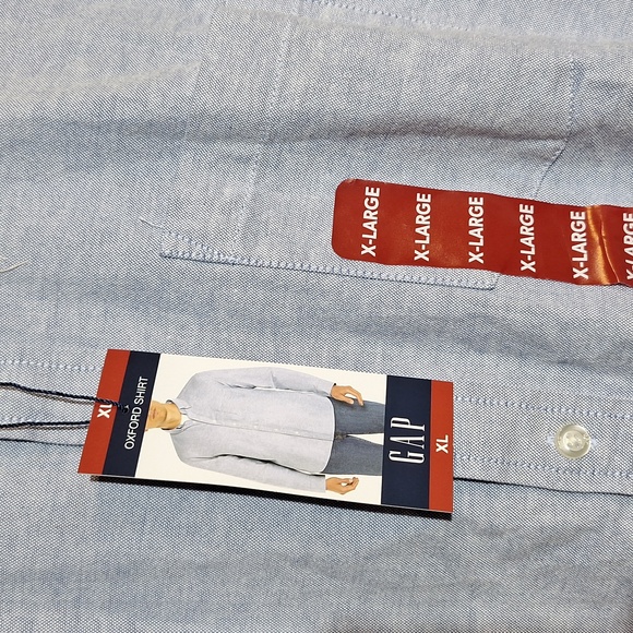 Gap Men's Long Sleeve Oxford Shirt Size‎ XL Dutch Blue - Picture 4 of 11